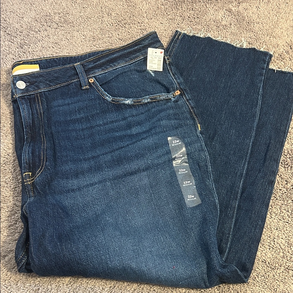 Dark Blue women’s ankle high rise  Jeans